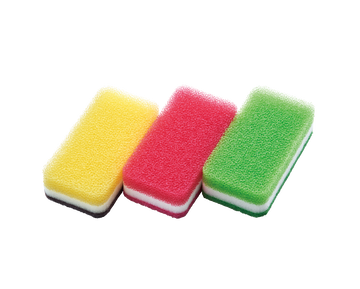 KITCHEN SPONGE 3 -COLOR SET ANTI BACTERIAL,MIX, small image number 0